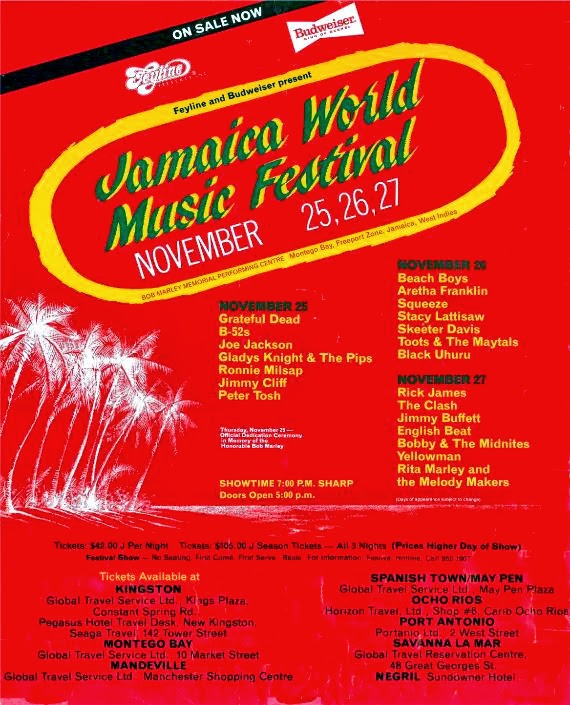 Don's Pick: Jamaica World Music Festival at the Bob Marley Performing Arts Center in Montego Bay on November 25–26, 1982