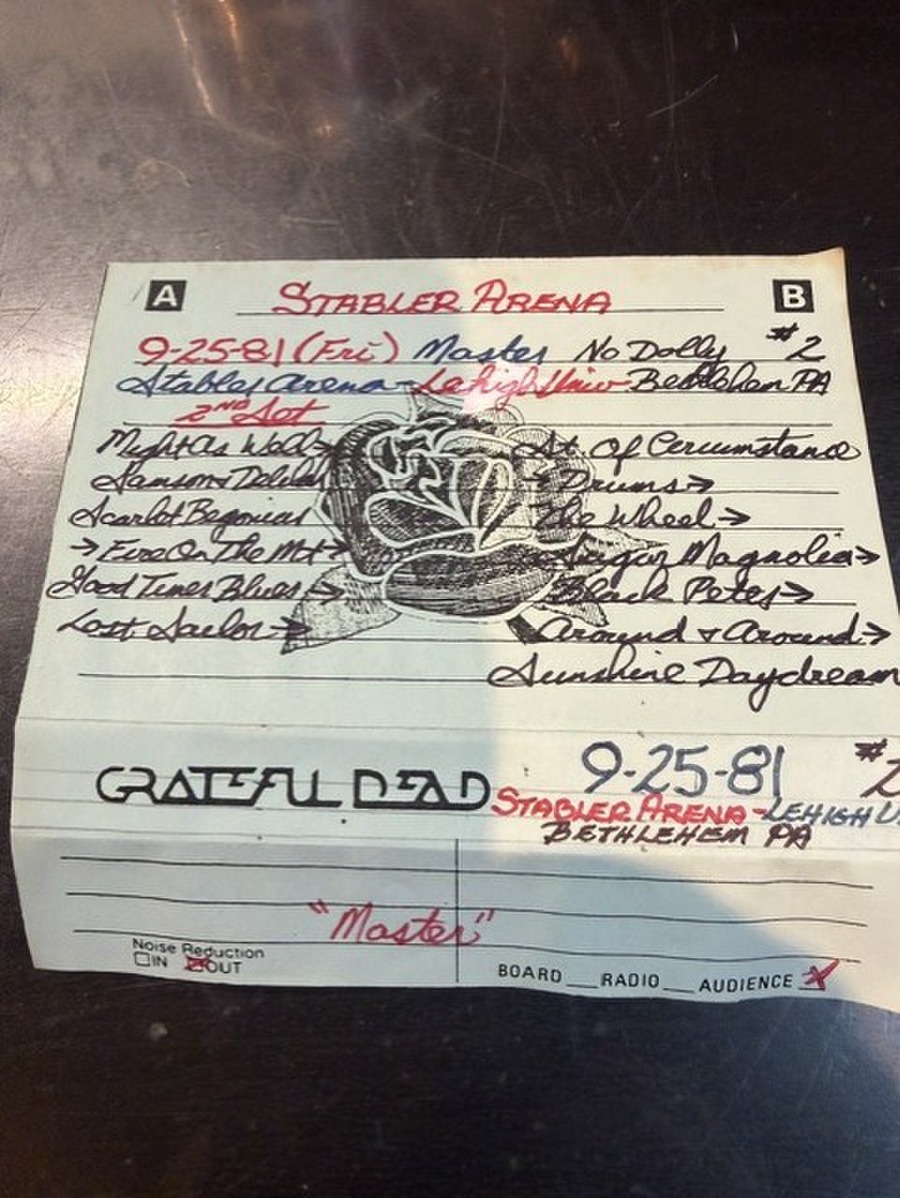 Grateful Dead Stabler Arena Lehigh 1981
