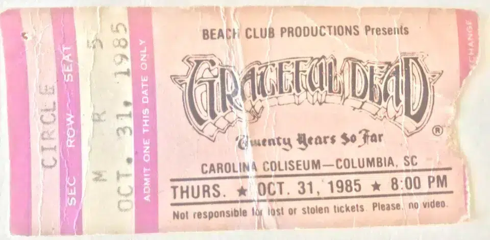 Don's Pick • Halloween Special, Week 3 of 5: Grateful Dead • October 31, 1985 • Carolina Coliseum, Columbia, SC